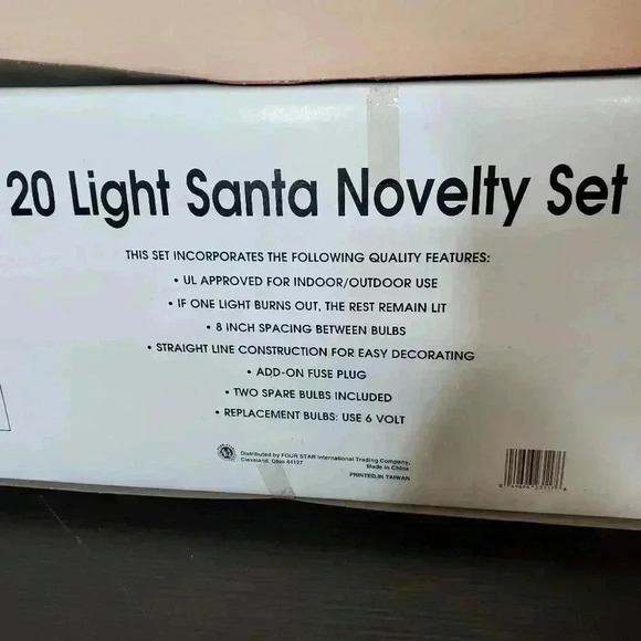 Vintage Christmas Avenue 20 Santa Claus Novelty String Light Set New Works - Picture 6 of 6